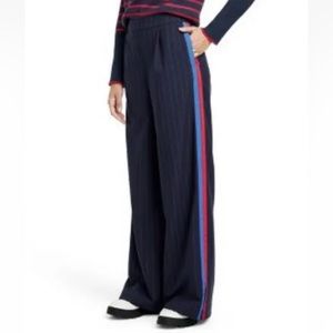 La Ligne For Target Pants Trousers XS Side Stripe Wide Leg Navy Red Blue NWT